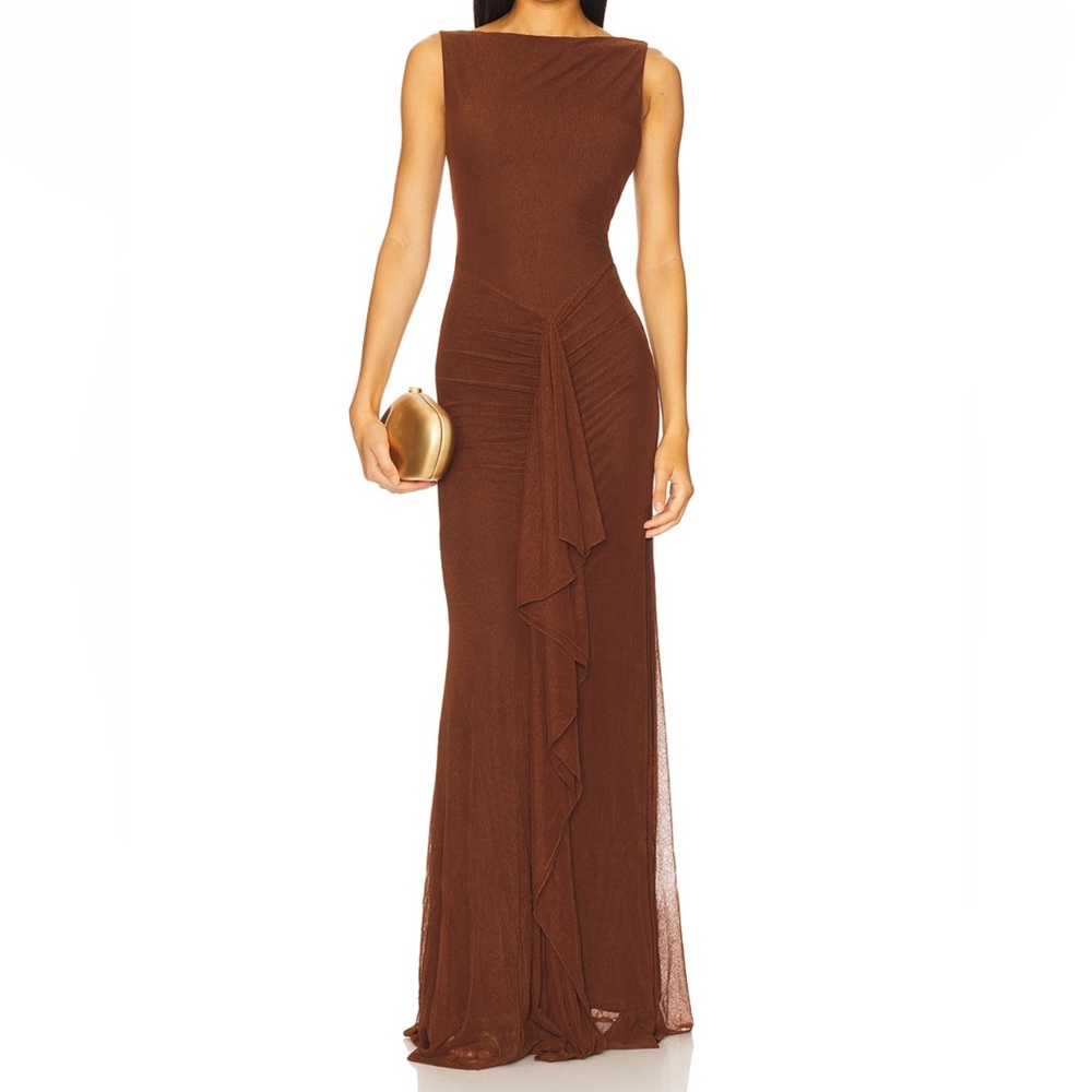 Ellie Maxi Dress in Brown